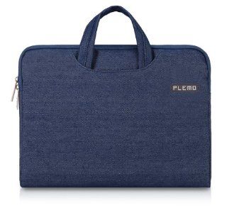 PLEMO Denim Fabric 13 13.3 Inch Laptop / Notebook Computer / MacBook / MacBook Pro / MacBook Air Case Briefcase Bag Pouch Sleeve, Blue: Computers & Accessories