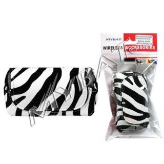 Black and White Zebra Animal Skin Horizontal Cover Pouch Belt Clip for LG Chocolate 3 VX 8560 VX8560, Muziq / AX 565 / UX 565, Electronics