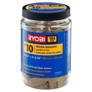 Ryobi #10 Wood Biscuits (125 Pieces) A05WB10