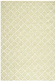 Safavieh CAM135B Cambridge Collection Handmade Wool Area Rug, 6 by 9 Feet, Light Green and Ivory  