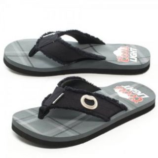 Coors Light Charcoal Plaid Sandal with Bottle Opener [MEDIUM] Coors: Clothing