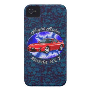 Mazda RX 7 Blue Skulls iPhone 4 iPhone 4 Case Mate Cases