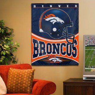 NFL Denver Broncos 27'' x 37'' Vertical Banner Flag   Navy Blue/Orange : Sports Fan Notepad Holders : Sports & Outdoors