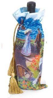 Pack of 6 Monet Art Wine Bottle Gift Bags   Garden at Sainte Adresse: Kitchen & Dining