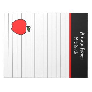 Personalized Teacher's Apple Notepad