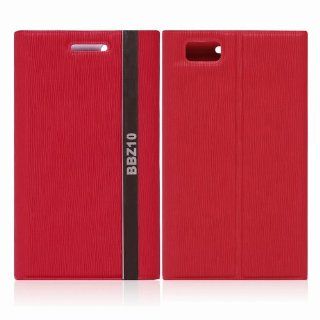 Fashion Leather Case Pouch Cover for BlackBerry BB Z10 (Color: Red): Cell Phones & Accessories