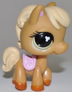 Horse #560 (Saddle: Tan, Pink Saddle, Orange Hooves, Cream Hair, Nose Freckles)   Littlest Pet Shop (Retired) Collector Toy   LPS Collectible Replacement Single Figure   Loose (OOP Out of Package & Print): Everything Else