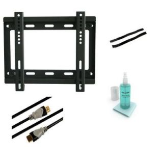 Atlantic Low Profile Fixed Steel Wall Mount Kit for 10 in. to 37 in. Flat Panel TVs   Black 63607105