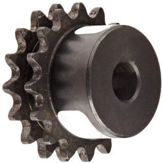 Martin Roller Chain Sprocket, Hardened Teeth, Reboreable, Type B Hub, Double Strand, 35 Chain Size, 0.375" Pitch, 16 Teeth, 0.5" Bore Dia., 2.11" OD, 1.4688" Hub Dia., 0.561" Width: Industrial & Scientific
