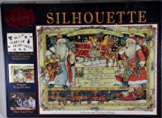 Holiday Silhouette 577 Piece Puzzle 29" X 21 1/2" Soft Touch Velvet Backed Puzzle   Christmas Spirit by Susan Winget (1997): Toys & Games