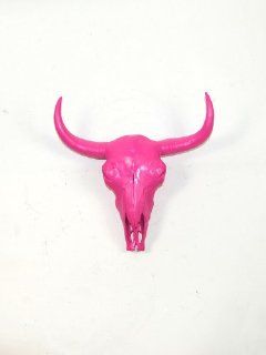 The Madison  Pink Resin Buffalo/bison Skull Head  Pink Buffalo Skull Wall Decor  Stag Head Wall Mount  Faux Taxidermy  Animal Skull  Wall Hanging Sculpture  Animal Mounts  Trophy Taxidermy  