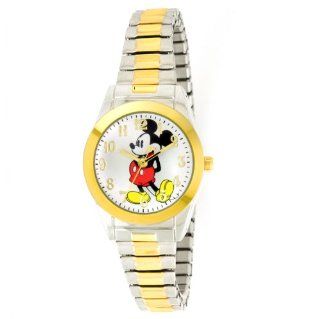 Disney Women's MCK579 Mickey Mouse Two Tone Expansion Band Watch: Watches