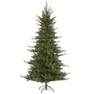 7.5' Slim Colorado Spruce Artificial Christmas Tree   Warm White LED Lights  