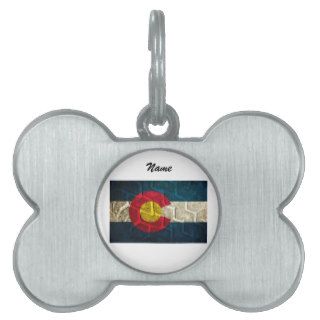 Colorado Flag Tire Tread Pet ID Tag