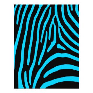 Black and Aqua Zebra Stripes Full Color Flyer