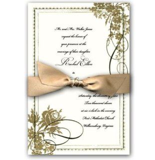 Anna Griffin Flowers Ornate Gold Foil Wedding Invitations Printable: Health & Personal Care
