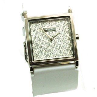 Oasis Ladies Cz Set Dial White Leather Strap Watch B583 F87785: Watches