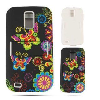 DOUBLE ARMOR COVER FOR SAMSUNG GALAXY S II HERCULES HARD SOFT CASE SKIN 03 TE584 FLOWER BUTTERFLY T989 CELL PHONE ACCESSORY: Cell Phones & Accessories