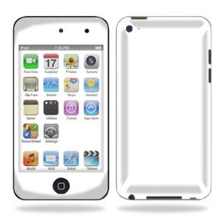 Protective Vinyl Skin Decal Cover for iPod Touch 4G 4th Generation Sticker Skins   Glossy White : Electronics