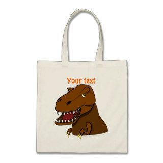 T Rex Tyrannosaurus Rex Scary Cartoon Dinosaur Tote Bag