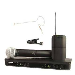 Shure Blx1288/CVL/630 Dual Channel Handheld and Lavalier Wireless System Combo with Mini Headset: Musical Instruments