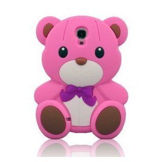 I Need (TM) 3d Stylish Teddy Bear Soft Silicone Case Cover Compatible for Samsung Galaxy S4 I9500(Hot Pink): Cell Phones & Accessories