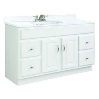 Design House Concord 48 in. W x 18 in. D Vanity Cabinet Only Unassembled in White Gloss 531301