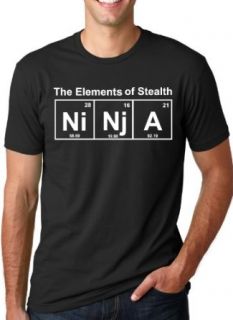 Element of Stealth (Ni Nj A) T Shirt Funny Ninja Science Shirt at  Mens Clothing store: Fashion T Shirts