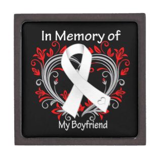 Boyfriend   In Memory Lung Cancer Heart Premium Trinket Box