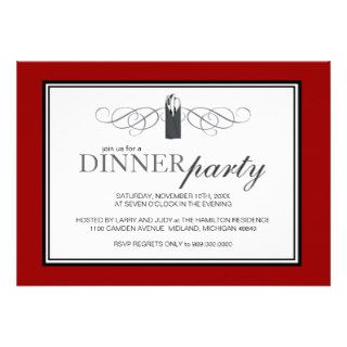 Classic Chic Dinner Party Invitations