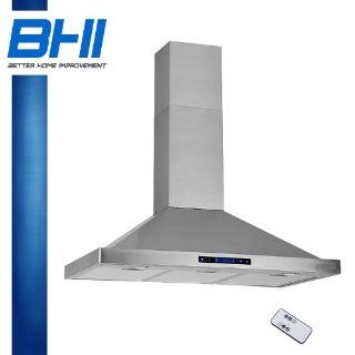 36" Wall Mount Stainless Steel Range Hood Stove Vent With Remote Control AZ B0290 Appliances