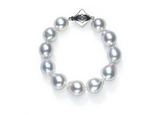 12x13mm Australian White South Sea Baroque Cultured Pearl Bracelet   8 inches: American Pearl: Jewelry