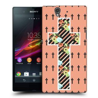 Head Case Designs Coral Floral Cross Collection Hard Back Case Cover for Sony Xperia Z C6603 Cell Phones & Accessories