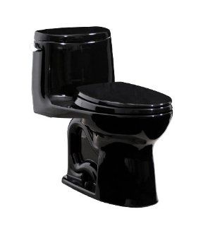 TOTO MS604114CEF 51 Ultramax II Het Double Cyclone One Piece Toilet without Sanagloss, Ebony    
