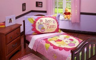 Winnie the Pooh Toddler Bedding 4 Piece Set, Yummy Hunny Pink Gift, Baby, NewBorn, Child  Baby Gift Baskets  Baby