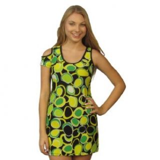 599fashion Ladies fashion round neck short dress w/decorative sleeve at  Womens Clothing store:
