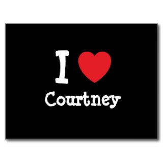 I love Courtney heart T Shirt Post Card