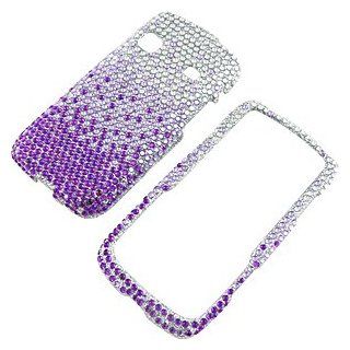 Rhinestones Protector Case for Samsung Replenish SPH M580, Waterfall Purple Full Diamond: Cell Phones & Accessories