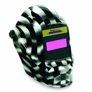Sellstrom 41200WC 602 Winners Circle Graphic Trident Welding Helmet with ImpulseXVA X Tended Viewing Area Variable Shade 9 13 Auto Darkening Filter: Industrial & Scientific