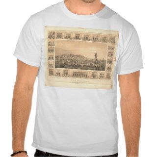 Shasta, CA. Panoramic Map 1856 (1612A) Tees