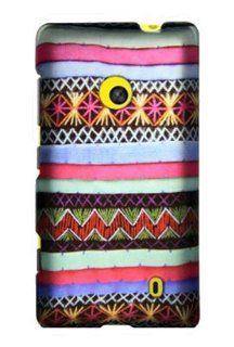 Graphic Rubberized Shield Hard Case for Nokia Lumia 521   Colorful Indian Pattern (Package include a HandHelditems Sketch Stylus Pen): Cell Phones & Accessories