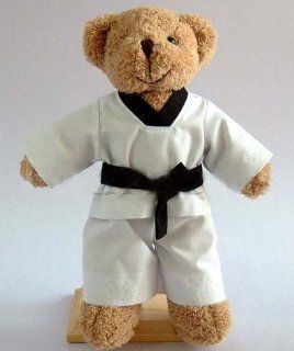 Handmade Taekwondo Teddy Bears Gifts ##High 15 Inch (No Doll Stand): Toys & Games
