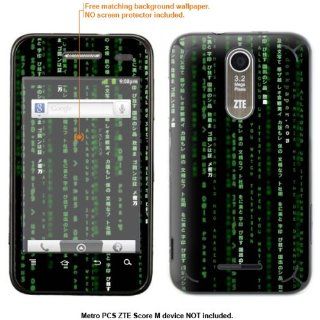 Protective Decal Skin Sticker for Metro PCS ZTE Score M case cover ZTEscoreM 605: Cell Phones & Accessories