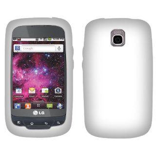 Silicone Skin Gel Cover Case LG Optimus T P509 Thrive Phoenix P505 P506, Solid White: Cell Phones & Accessories