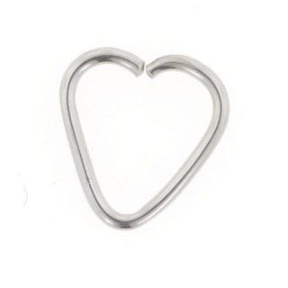 Stainless Steel Continuous Heart Shaped Ring: 18g 3/8": Inc. LeRoi: Jewelry