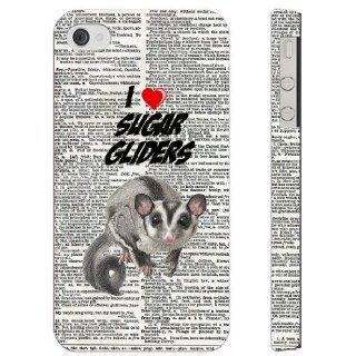 SudysAccessories I Love Heart Sugar Gliders On Dictionary iPhone 4 Case iPhone 4S Case   SoftShell Full Plastic Direct Printed Graphic Case: Cell Phones & Accessories