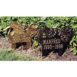 Angel Dog Memorial Marker Finish: Antique Copper : Pet Memorial Products : Pet Supplies