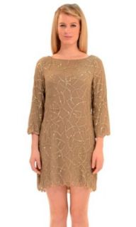 Alice + Olivia Women's Julissa Beaded Dress Nude MD at  Womens Clothing store: