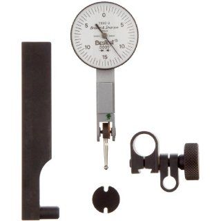 Brown & Sharpe 599 7030 3 Dial Test Indicator Set, Top Mounted, M1.4x0.3 Thread, White Dial, 0 15 0 Reading, 1" Dial Dia., 0 0.03" Range, 0.0005" Graduation, +/ 0.0005" Accuracy: Industrial & Scientific