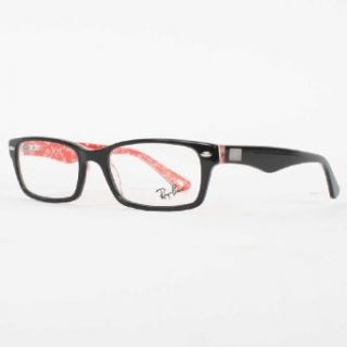 Ray Ban   Mens Acetate Optical Frames in Black/Red Logo: Clothing